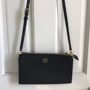 Tory Burch Brody Pebbled Leather Wallet Crossbody